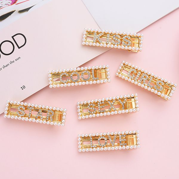 selling charming female fashion exquisite letter pearl hairpin jewelry gift suitable for banquet, Golden;silver
selling charming female fashion exquisite letter pearl hairpin jewelry gift suitable for banquet, Golden;silver