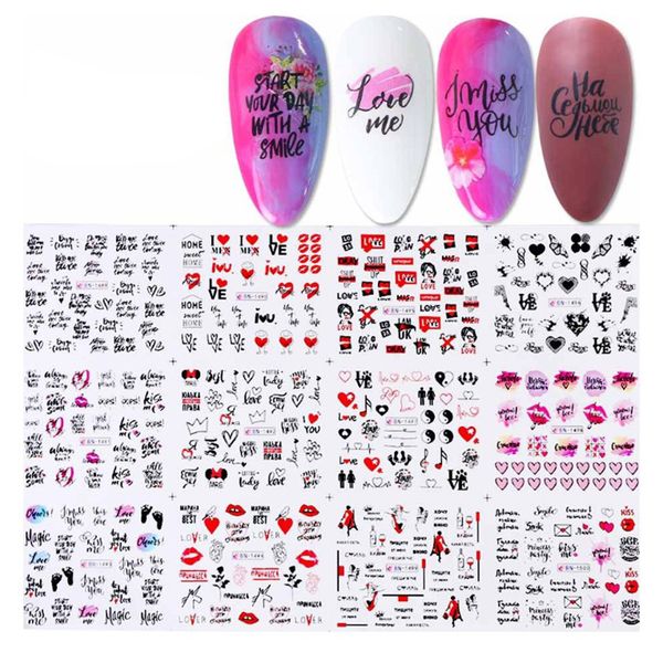 1 pcs nail art stickers love word heart letters water transfer decals tips nail decoration, Black
1 pcs nail art stickers love word heart letters water transfer decals tips nail decoration, Black