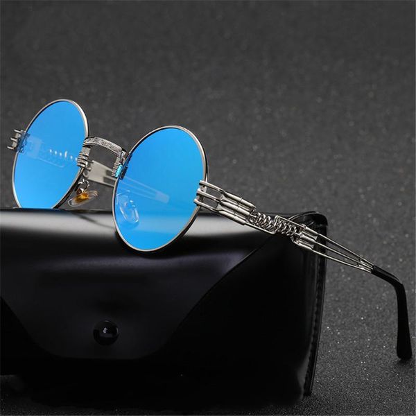 fashion metal round punk polarized sunglasses trendy uv protection sun glasses, White;black
fashion metal round punk polarized sunglasses trendy uv protection sun glasses, White;black