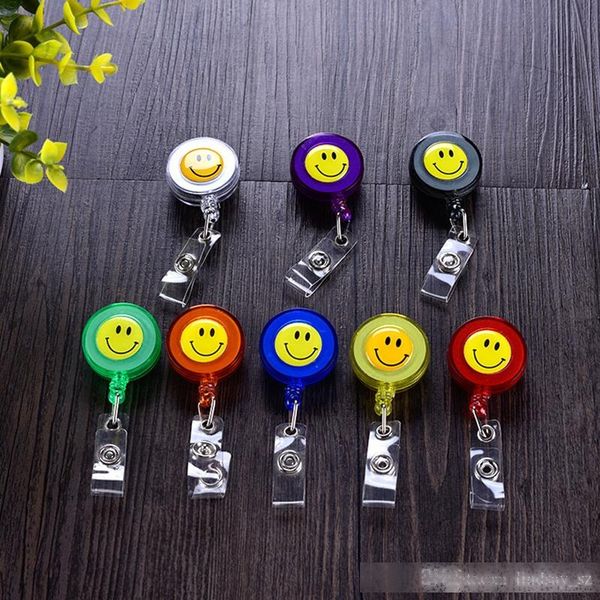 fashion retractable reel lanyard smiling face card badge holder school office supplies metal clip easy to use 
fashion retractable reel lanyard smiling face card badge holder school office supplies metal clip easy to use