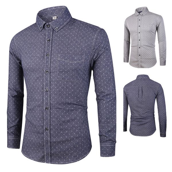 fashion men's shirt new washed polka dot print korean slim casual long sleeve shirt men, White;black
fashion men's shirt new washed polka dot print korean slim casual long sleeve shirt men, White;black