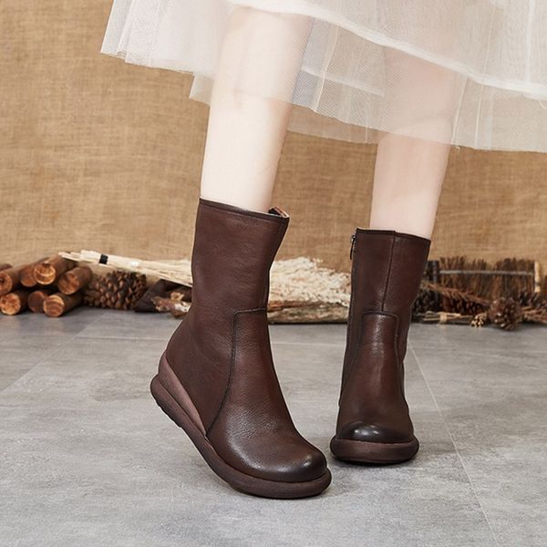 boots mid tube women boot warm plus velvet retro casual cotton shoes autumn winter wild leather comfortable, Black
boots mid tube women boot warm plus velvet retro casual cotton shoes autumn winter wild leather comfortable, Black