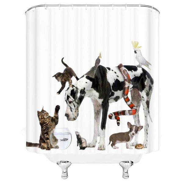 3d cartoon cute dog and cat pattern waterproof and mildew proof fabric shower curtain bathroom 72 "x 72" w / 12 hook delive
3d cartoon cute dog and cat pattern waterproof and mildew proof fabric shower curtain bathroom 72 "x 72" w / 12 hook delive