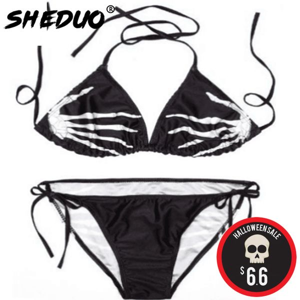 bikinis set plus size 2020 women ghost hand print swimsuit halter bathing suit skeletons print design swimsuit biquini, White;black
bikinis set plus size 2020 women ghost hand print swimsuit halter bathing suit skeletons print design swimsuit biquini, White;black