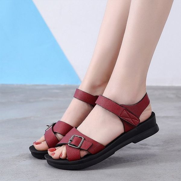 women's sandals pu leather cross hook loop ladies shoes platform casual female flat woman ankle strap comfortable sunmmer 2020, Black
women's sandals pu leather cross hook loop ladies shoes platform casual female flat woman ankle strap comfortable sunmmer 2020, Black