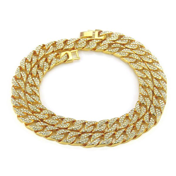 new mens iced out crystal chain hip hop jewelry necklace gold miami cuban link chains necklaces, Silver
new mens iced out crystal chain hip hop jewelry necklace gold miami cuban link chains necklaces, Silver