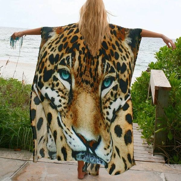 women tiger print long robe open front tunics wrap belt split maxi dress summer, Black;gray
women tiger print long robe open front tunics wrap belt split maxi dress summer, Black;gray