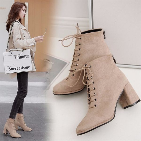2020 new autumn winter women boots solid lace-up back zipper european ladies shoes fashion high heels boots 35-39, Black
2020 new autumn winter women boots solid lace-up back zipper european ladies shoes fashion high heels boots 35-39, Black