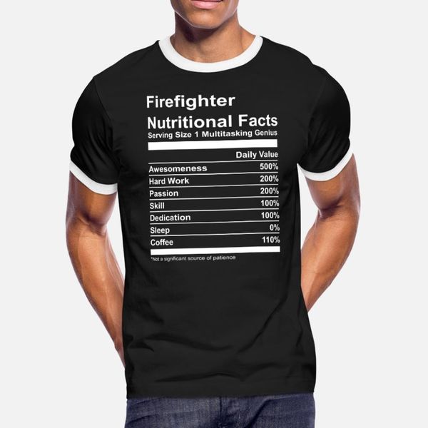 firefighter nutritional facts t shirt men character 100% cotton round neck family gift breathable summer style letters shirt
firefighter nutritional facts t shirt men character 100% cotton round neck family gift breathable summer style letters shirt