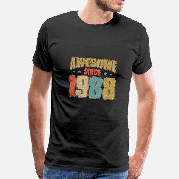 awesome since 1988 born in 1988 gifts t shirt men designs 100% cotton round collar slim loose humor summer style formal shirt
awesome since 1988 born in 1988 gifts t shirt men designs 100% cotton round collar slim loose humor summer style formal shirt