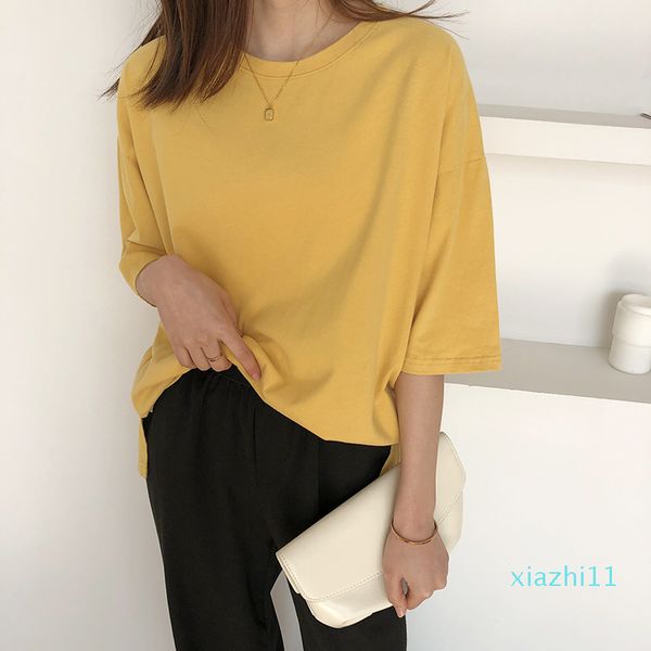 2020 women summer pure color split hem t shirts o-neck women half sleeve cotton t shirt harajuku for women summer tees, White
2020 women summer pure color split hem t shirts o-neck women half sleeve cotton t shirt harajuku for women summer tees, White