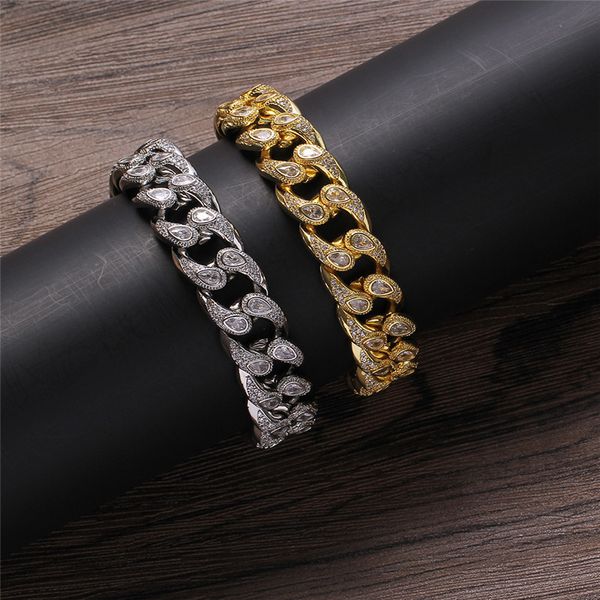16mm 7/8inch gold silver colors bling ice out cz stone cuban bracelets chains for men women hiphop jewelry gift, Black
16mm 7/8inch gold silver colors bling ice out cz stone cuban bracelets chains for men women hiphop jewelry gift, Black