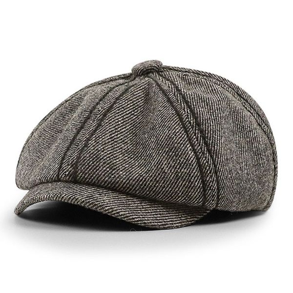 vintage twill woolen ivy flat cap newsboy striped octagonal beret hat 23ge, Blue;gray
vintage twill woolen ivy flat cap newsboy striped octagonal beret hat 23ge, Blue;gray