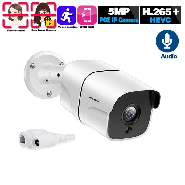 Record Audio PoE IP Camera 5MP 2592*1944 HD Outdoor Waterproof Infrared 40m Night Vision Security Video Surveillance Camera
Record Audio PoE IP Camera 5MP 2592*1944 HD Outdoor Waterproof Infrared 40m Night Vision Security Video Surveillance Camera