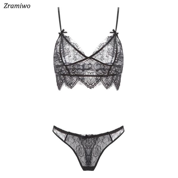 zramiwo lace wireless bra panty sets long line bralette honeymoon nightie for women, Red;black 
zramiwo lace wireless bra panty sets long line bralette honeymoon nightie for women, Red;black