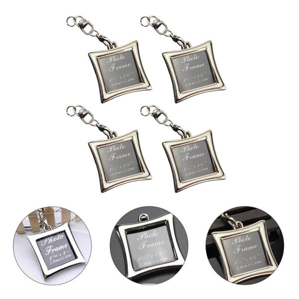 4pcs key chain durable creative chic decorative unique lightweight key chain couple p frame ring for lover fri, Silver
4pcs key chain durable creative chic decorative unique lightweight key chain couple p frame ring for lover fri, Silver