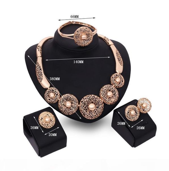 s gift three dimensional carving round shape jewelry sets necklace bracelet earrings rings 18k gold jewelry family of four gtomks0, Black
s gift three dimensional carving round shape jewelry sets necklace bracelet earrings rings 18k gold jewelry family of four gtomks0, Black