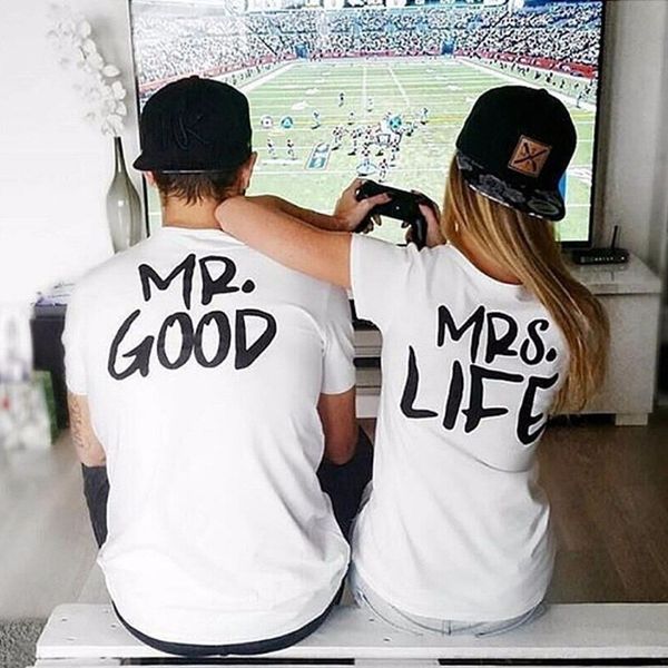 2019 crew neck men's tee shirts mr good mrs life valentines gift couple love girlfriend boyfriend wifey t shirt
2019 crew neck men's tee shirts mr good mrs life valentines gift couple love girlfriend boyfriend wifey t shirt