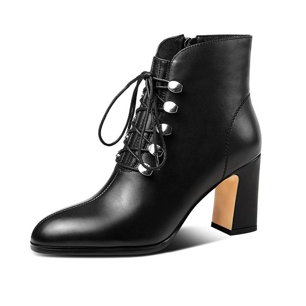cow leather high heels women ankle boots autumn winter warm shoes woman office lady elegant round toe women, Black
cow leather high heels women ankle boots autumn winter warm shoes woman office lady elegant round toe women, Black