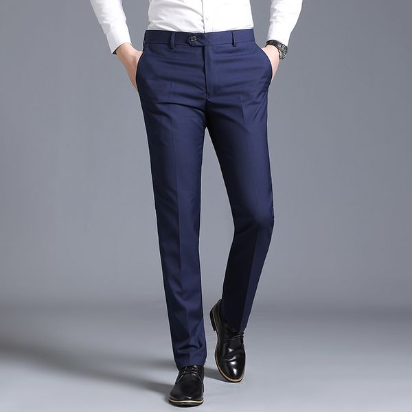 man formal suit trousers slim fit men's business leisure straight tube dress pants youth casual solid color office pants men, White;black
man formal suit trousers slim fit men's business leisure straight tube dress pants youth casual solid color office pants men, White;black