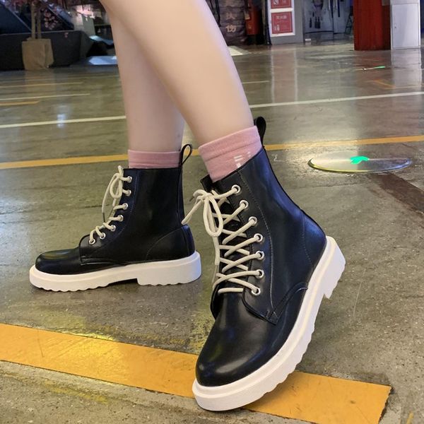 boots lucyever casual lace up pu leather women 2021 thick bottom platform ankle woman beige black rubber shoes female
boots lucyever casual lace up pu leather women 2021 thick bottom platform ankle woman beige black rubber shoes female