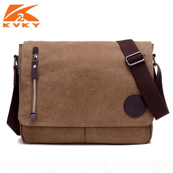 kvky vintage men canvas bag crossbody man shoulder messenger bags leisure large capacity bolsa masculina two colors brown black
kvky vintage men canvas bag crossbody man shoulder messenger bags leisure large capacity bolsa masculina two colors brown black