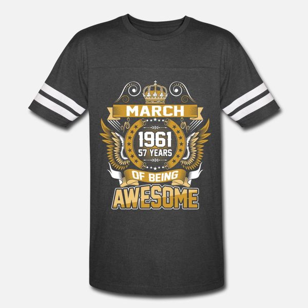march 1961 57 years of being awesome t shirt men designing short sleeve plus size 3xl gents loose humor spring autumn letters shirt, White;black
march 1961 57 years of being awesome t shirt men designing short sleeve plus size 3xl gents loose humor spring autumn letters shirt, White;black