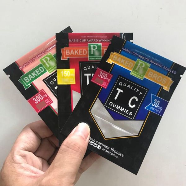2020 new baked bros bag 150 300mg smell proof bags 3types gummies bears holographic packaging empty edibles candy bags for dry herb tobacco
2020 new baked bros bag 150 300mg smell proof bags 3types gummies bears holographic packaging empty edibles candy bags for dry herb tobacco
