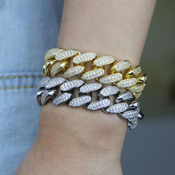 18mm iced out sparking bling 5a cubic zirconia width miami cuban link chain women men hip hop classic party jewelry bracelet, Golden;silver
18mm iced out sparking bling 5a cubic zirconia width miami cuban link chain women men hip hop classic party jewelry bracelet, Golden;silver