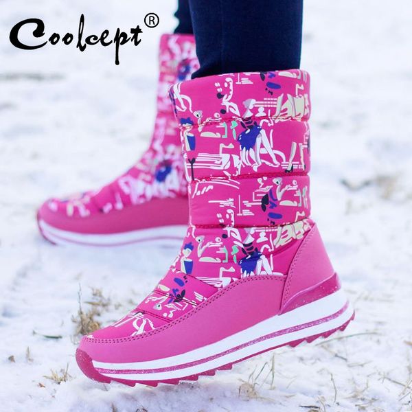 coolcept non-slip with plush fur snow boots winter warm ski boots zipper waterproof women mid calf footwear size 36-41, Black
coolcept non-slip with plush fur snow boots winter warm ski boots zipper waterproof women mid calf footwear size 36-41, Black