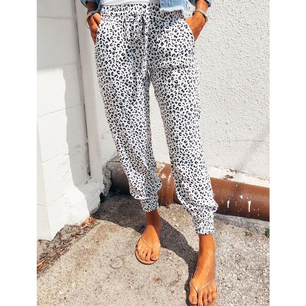 women's leopard print pencil pants waist elastic high waist trousers casual sport pants female streewear dlm77171, Black;white
women's leopard print pencil pants waist elastic high waist trousers casual sport pants female streewear dlm77171, Black;white