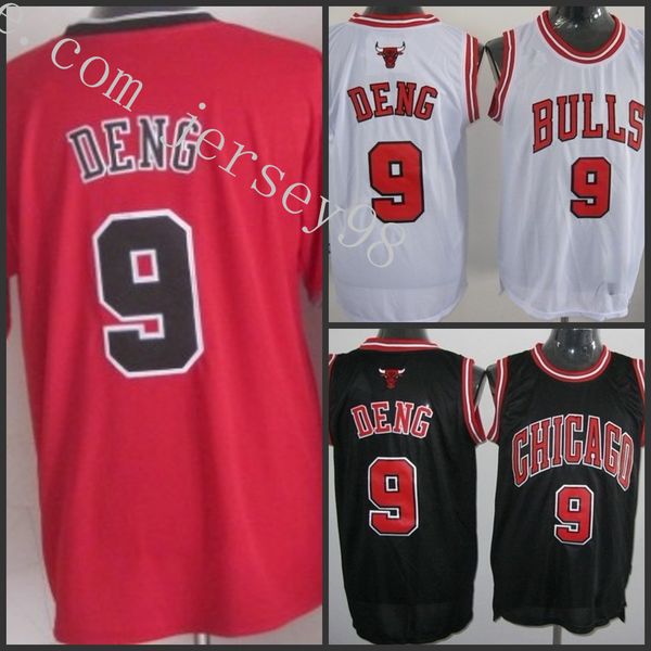 chicago bulls black #9 luol deng green nba men green jersey