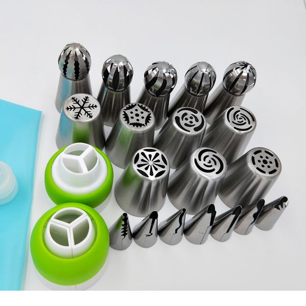 25pcs russian icing piping tips + 1 adaptor converter stainless steel cake decorating nozzles pastry kitchen accessories tools
25pcs russian icing piping tips + 1 adaptor converter stainless steel cake decorating nozzles pastry kitchen accessories tools