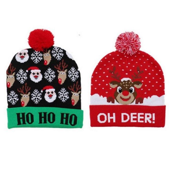 led christmas hats kids beanie sweater christmas santa hat light up knitted hat for kid for party headwear gift
led christmas hats kids beanie sweater christmas santa hat light up knitted hat for kid for party headwear gift