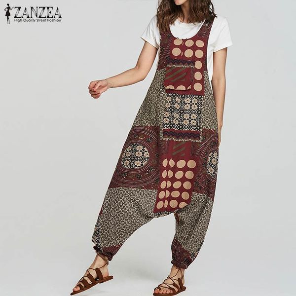 women jumpsuit zanzea 2020 summer ladies sleeveless print long harem pants overallscotton linen rompers drop-crotch combinaison, Black;white
women jumpsuit zanzea 2020 summer ladies sleeveless print long harem pants overallscotton linen rompers drop-crotch combinaison, Black;white