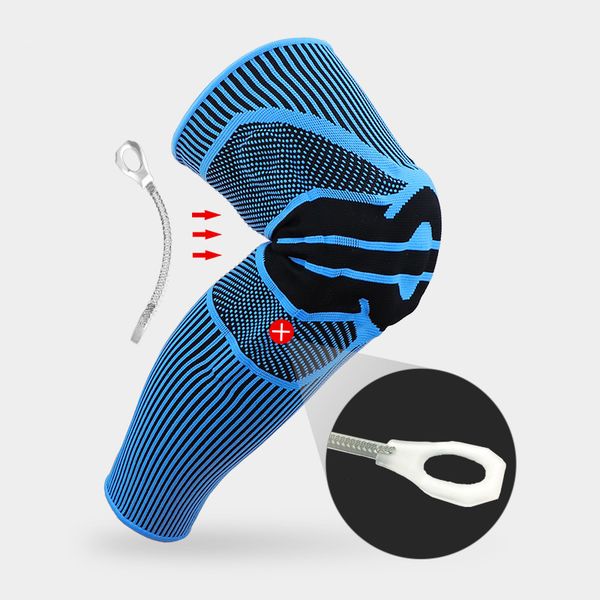silicone spring knee brace strap patella medial support strong meniscus compression protection sport pads running basket, Black;gray
silicone spring knee brace strap patella medial support strong meniscus compression protection sport pads running basket, Black;gray