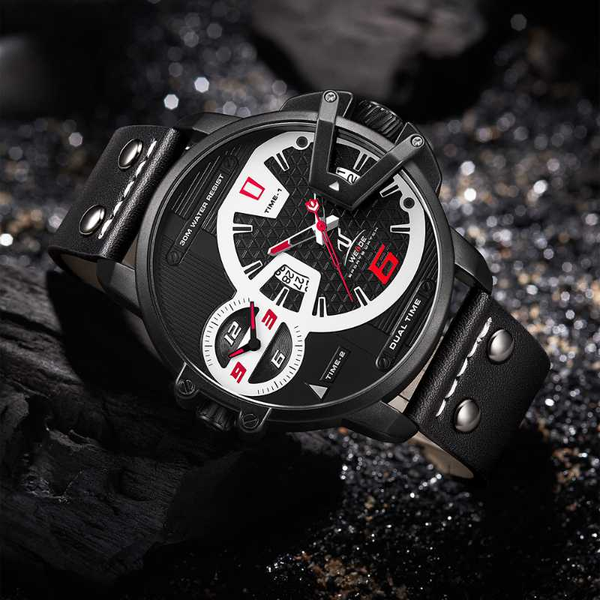 weide quartz men's watches dual time black waterproof business watch analog fashion rubber men wristwatch reloj hombre, Slivery;brown
weide quartz men's watches dual time black waterproof business watch analog fashion rubber men wristwatch reloj hombre, Slivery;brown