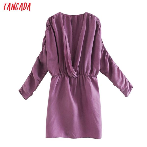 tangada fashion women solid purple dress v neck long sleeve strethy waist ladies mini dress vestidos 3h660 c200919, Black;pink
tangada fashion women solid purple dress v neck long sleeve strethy waist ladies mini dress vestidos 3h660 c200919, Black;pink