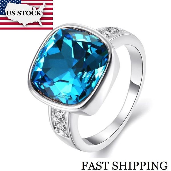usa stock ulove promotion rings for women bague femme big blue ring with stones anel silver color jewelry bijouterie gifts kr053, Golden;silver
usa stock ulove promotion rings for women bague femme big blue ring with stones anel silver color jewelry bijouterie gifts kr053, Golden;silver