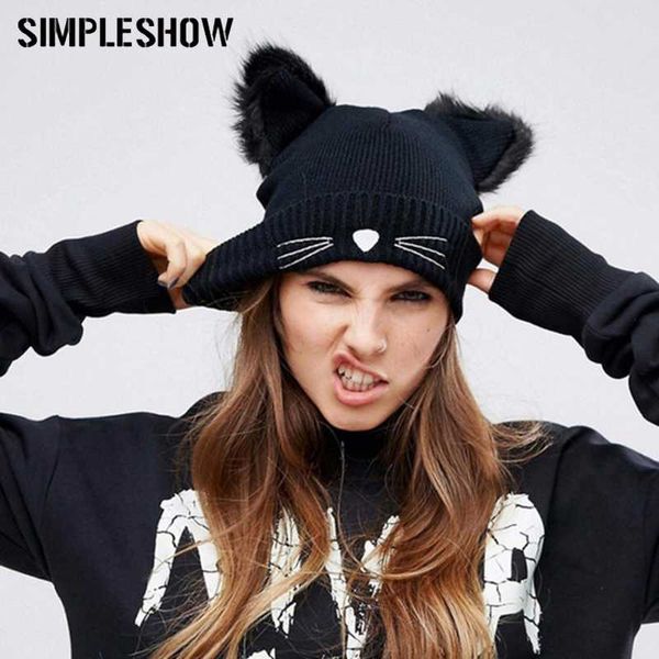 beanie/skull caps winter warm hat for women thick knitted cap plus velvet girls female beanies cute cat ears keep warmwarm accessories, Blue;gray
beanie/skull caps winter warm hat for women thick knitted cap plus velvet girls female beanies cute cat ears keep warmwarm accessories, Blue;gray