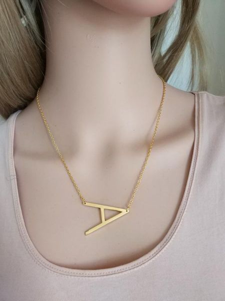 new alfabet initial pendants big letter necklaces stainless steel choker necklace women jewelry kolye collier femme, Silver
new alfabet initial pendants big letter necklaces stainless steel choker necklace women jewelry kolye collier femme, Silver