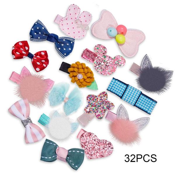 baby hair clips metal cloth material barrettes hairpin for girls multicolor lovely 32pcs, Slivery;white 
baby hair clips metal cloth material barrettes hairpin for girls multicolor lovely 32pcs, Slivery;white