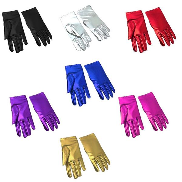 five fingers gloves faux pantent leather spandex short shiny metallic solid color mittens l4me, Blue;gray
five fingers gloves faux pantent leather spandex short shiny metallic solid color mittens l4me, Blue;gray