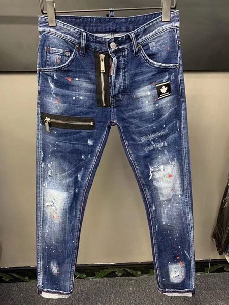men's designer distressed ripped skinny jeans slim motorcycle moto biker causal mens denim pants hip hop men jeans, Blue
men's designer distressed ripped skinny jeans slim motorcycle moto biker causal mens denim pants hip hop men jeans, Blue