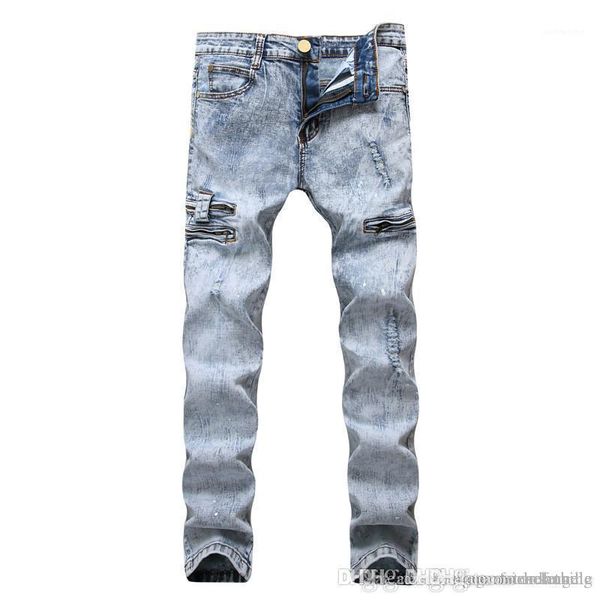 mens washed silod color pants light blue skinny jeans fashion designer male apparel luxury fold trousers
mens washed silod color pants light blue skinny jeans fashion designer male apparel luxury fold trousers