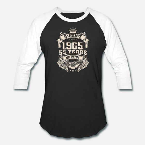 born in august 1965 55th t shirt men personalized short sleeve o-neck male sunlight casual spring autumn normal shirt, White;black
born in august 1965 55th t shirt men personalized short sleeve o-neck male sunlight casual spring autumn normal shirt, White;black