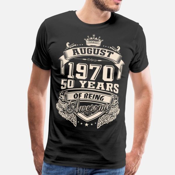 50th birthday born in august 1970 t shirt men printed 100% cotton euro size s-3xl pictures cute humor summer style natural shirt, White;black
50th birthday born in august 1970 t shirt men printed 100% cotton euro size s-3xl pictures cute humor summer style natural shirt, White;black