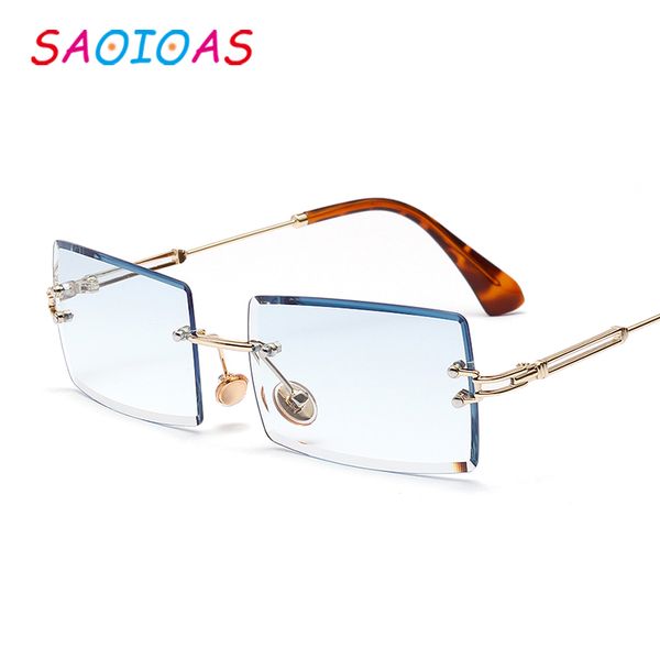 saoioas square sunglasses women brand design metal frame mirror sun glasses vintage rimless gradient glasses for female uv400, White;black
saoioas square sunglasses women brand design metal frame mirror sun glasses vintage rimless gradient glasses for female uv400, White;black