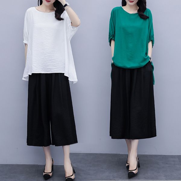 2020 summer new middle-aged women's clothing mother large size women's clothing fashion loose age-reducing coat two-piece suit 6gq, Gray
2020 summer new middle-aged women's clothing mother large size women's clothing fashion loose age-reducing coat two-piece suit 6gq, Gray