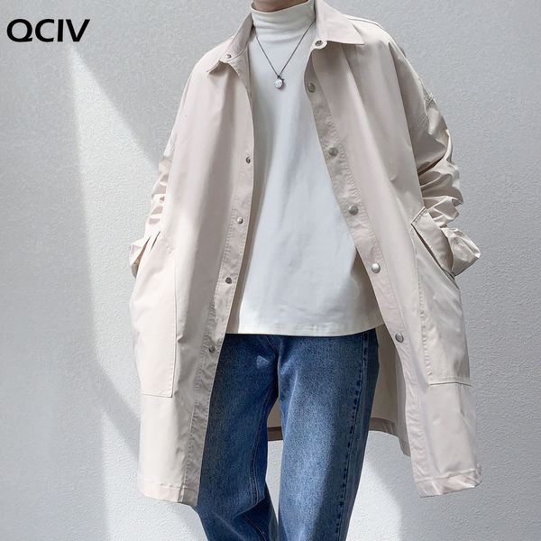 autumn korean style trench men's fashion solid color casual long coat men streetwear wild loose windbreaker jacket mens overcoat, Tan;black
autumn korean style trench men's fashion solid color casual long coat men streetwear wild loose windbreaker jacket mens overcoat, Tan;black